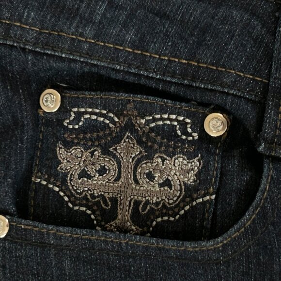 ONE 5 ONE Boot Cut Blue Jeans (Size 12) - Picture 4 of 7